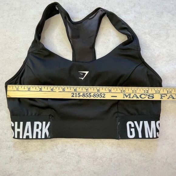 Gymshark Training Brandmark Sports Bra Womens Size M Black Racerback Active Bra - Picture 8 of 10
